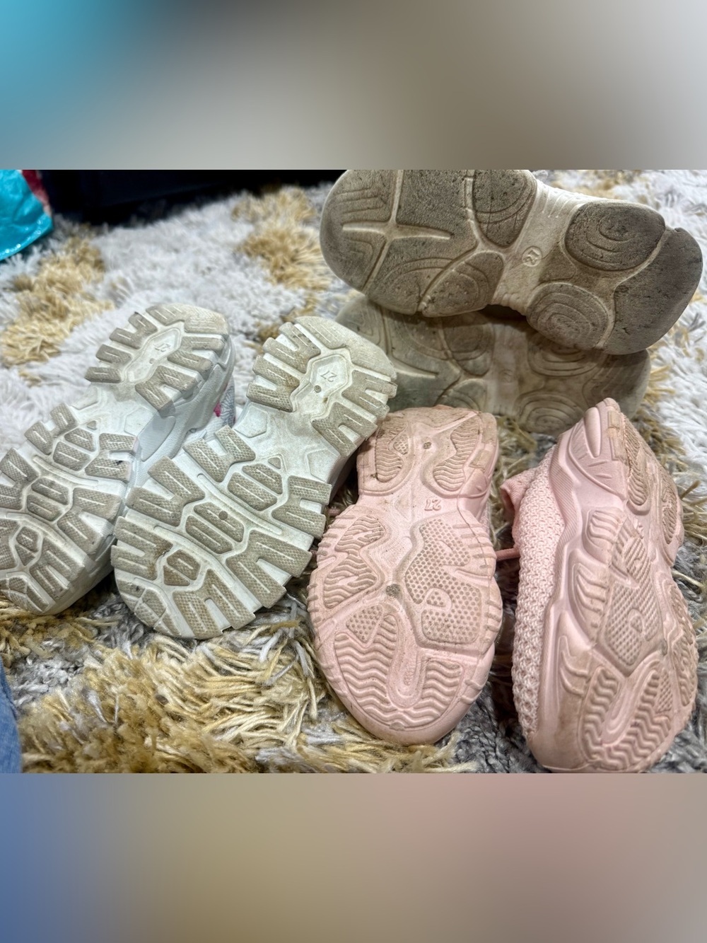 Lot of 3 pairs Little Kid 9 Shoes/ Toddler Girl Shoes /  Active Sneakers / 3t - Picture 5 of 6